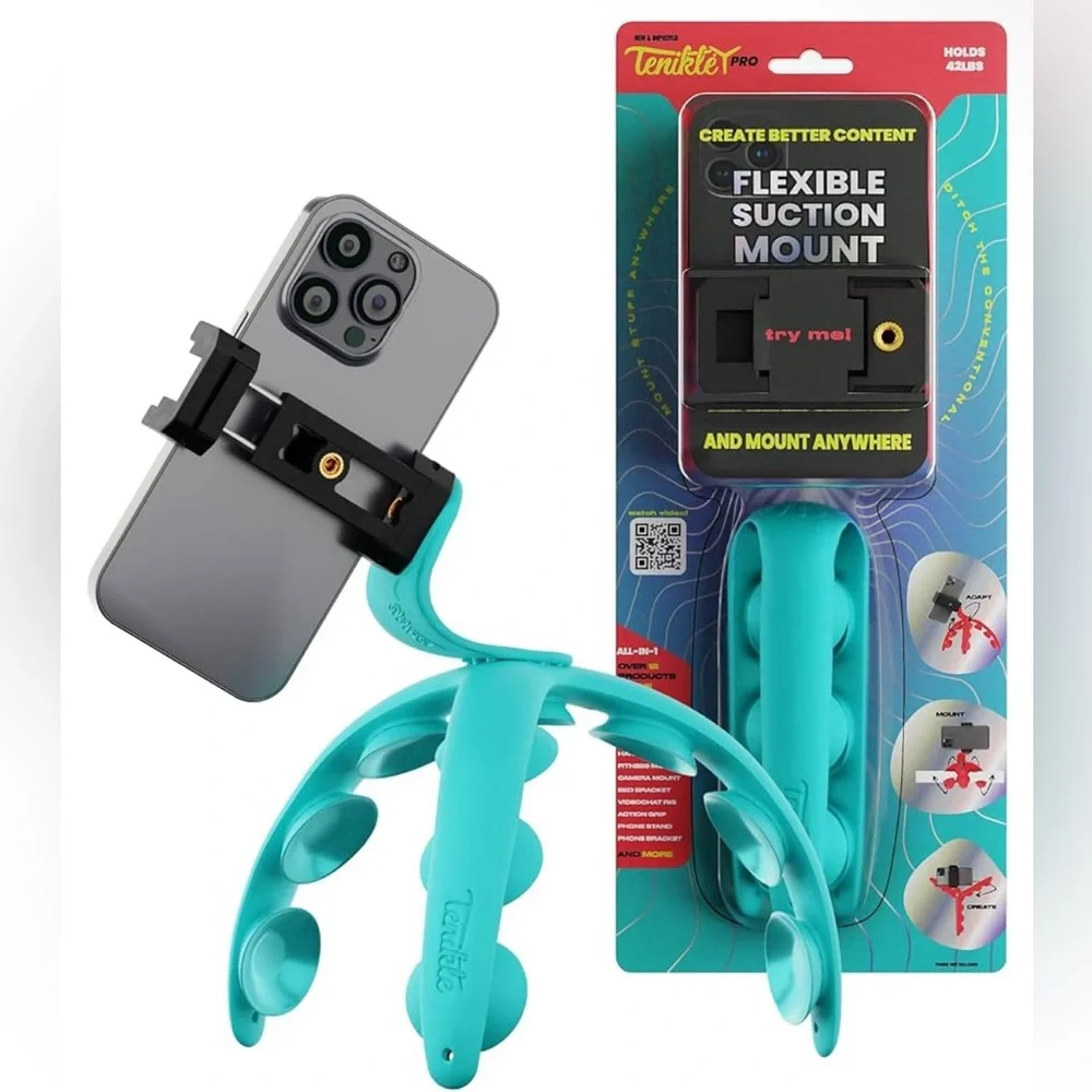 Black Tenikle® - Flexible Tentacle Tripod for Mobile Phone & Action Camera GoPro